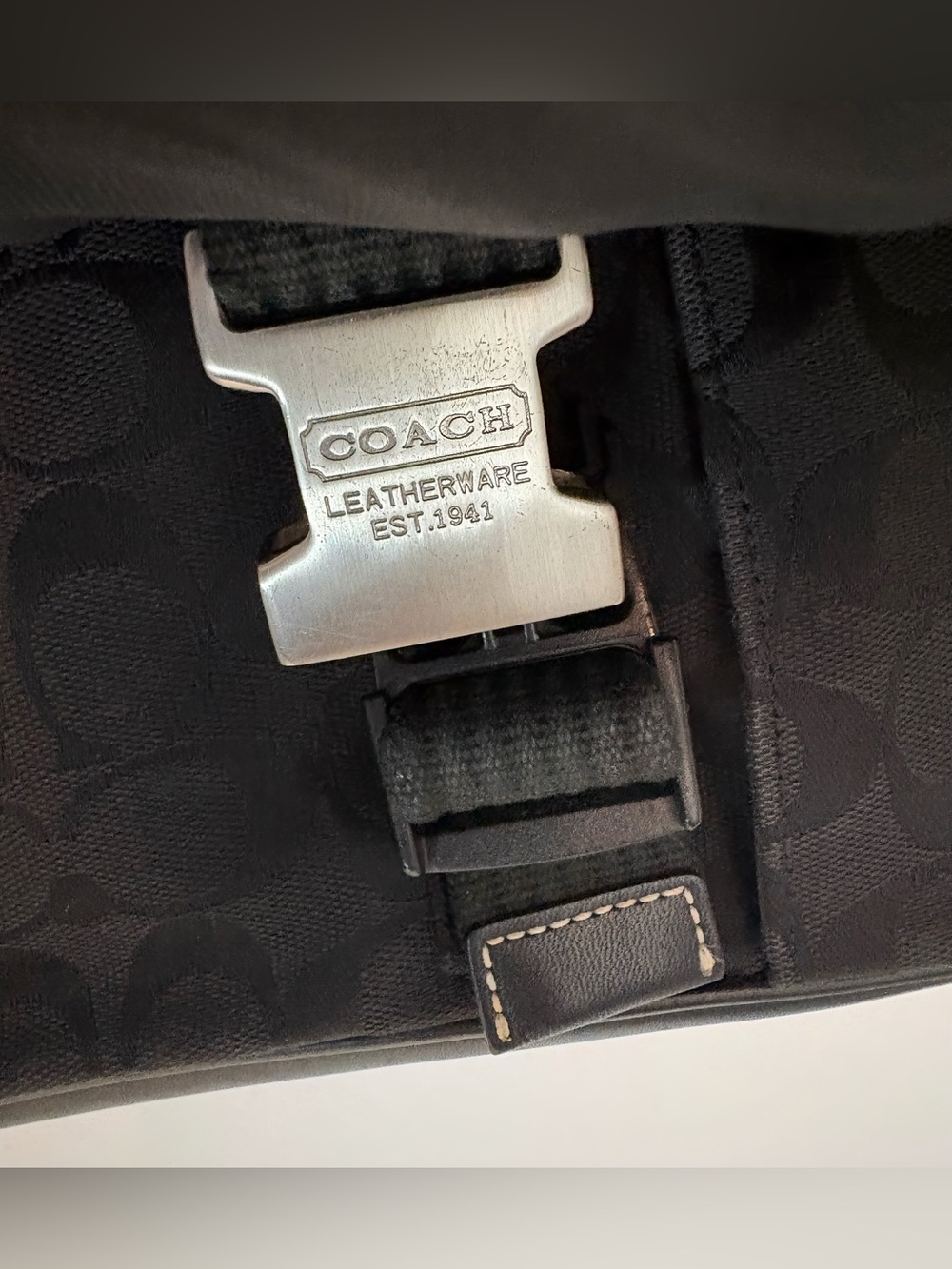 Coach 2001 Transatlantic Black Field Messenger Bag C1R-5229 - Picture 4 of 15
